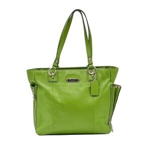 Coach Green Leather Gallery Tote Bag F19456